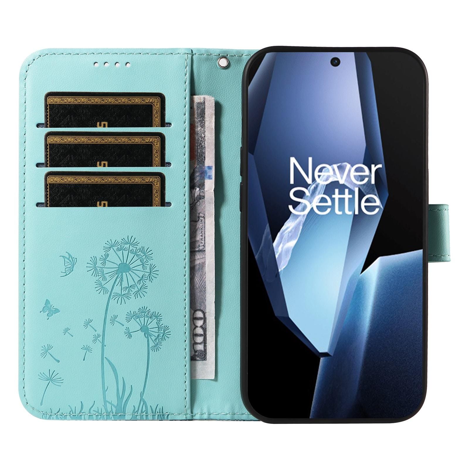 Dandelion Embossed Leather Case For OnePlus 13R 5G Global