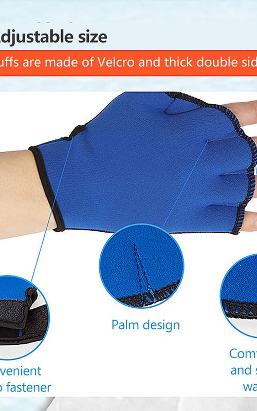 Webbed Swimming Gloves Fingerless Nylon Scuba Gloves For Diving Surfing