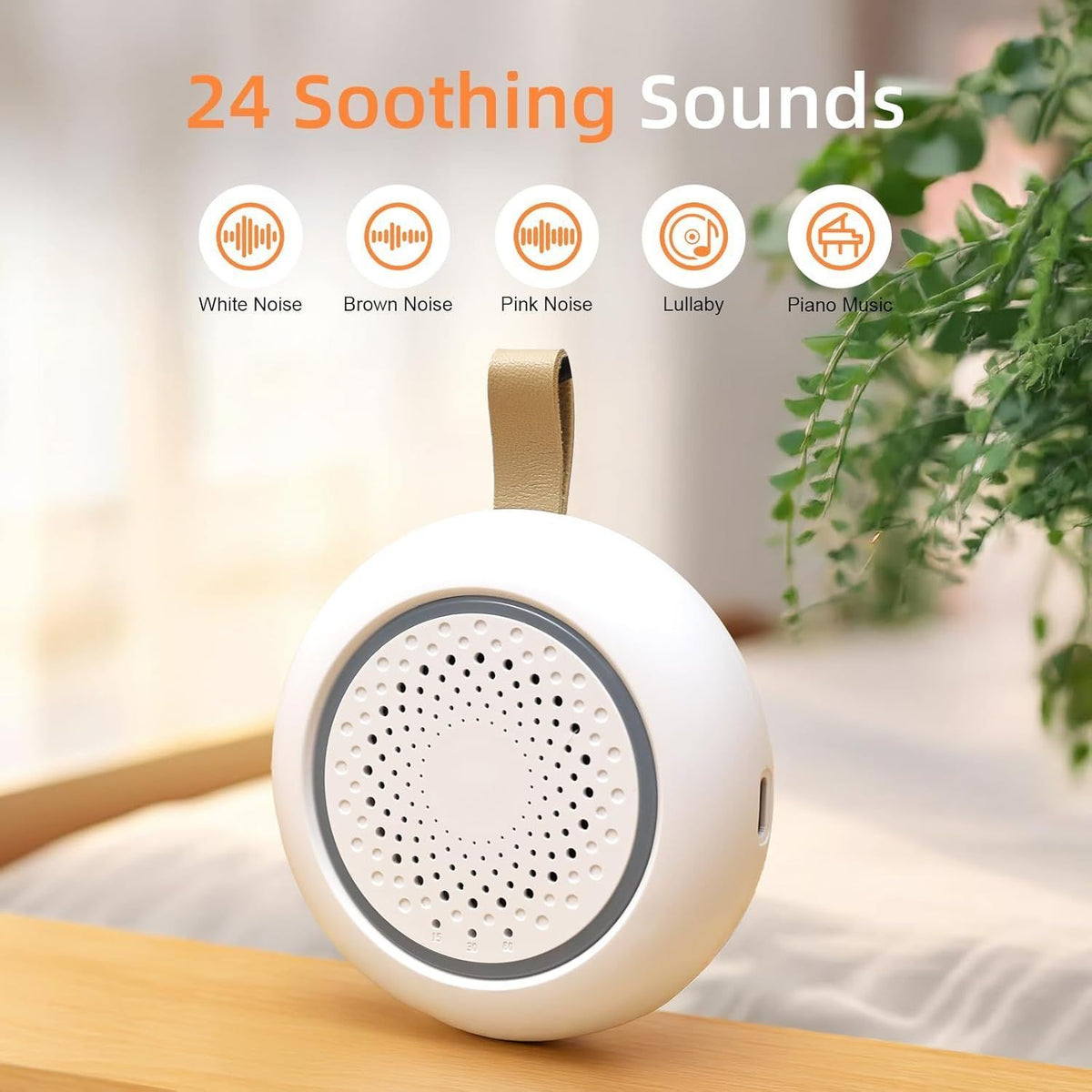 Nature Sound White Noise Sound Machine with Night Light for Sleep Meditation Relaxation