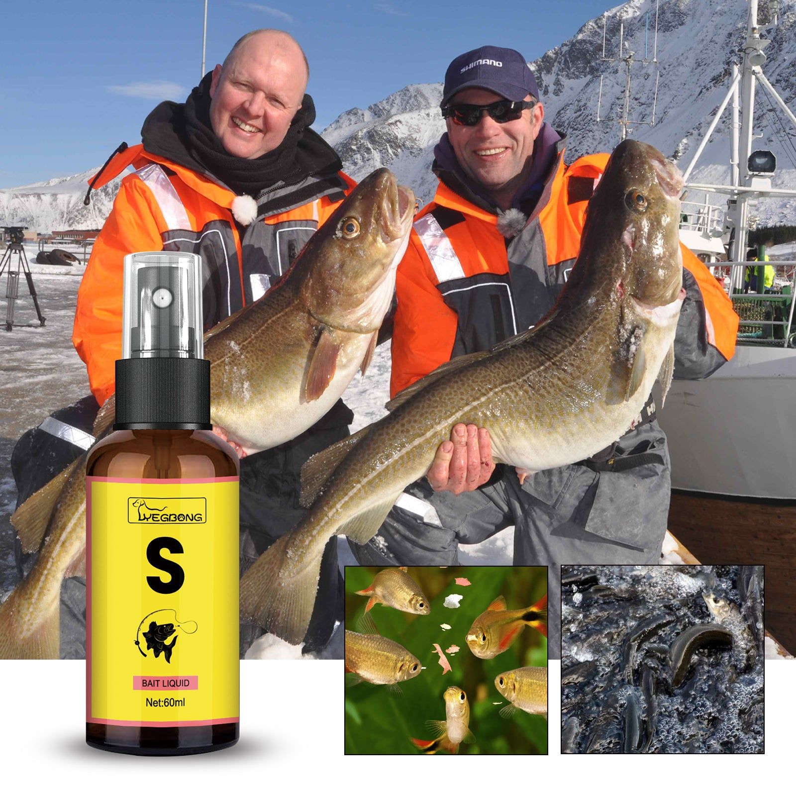 Decoy Bait Liquid, Fast-Acting Fish Attractant for Freshwater & Saltwater Species ,60ml
