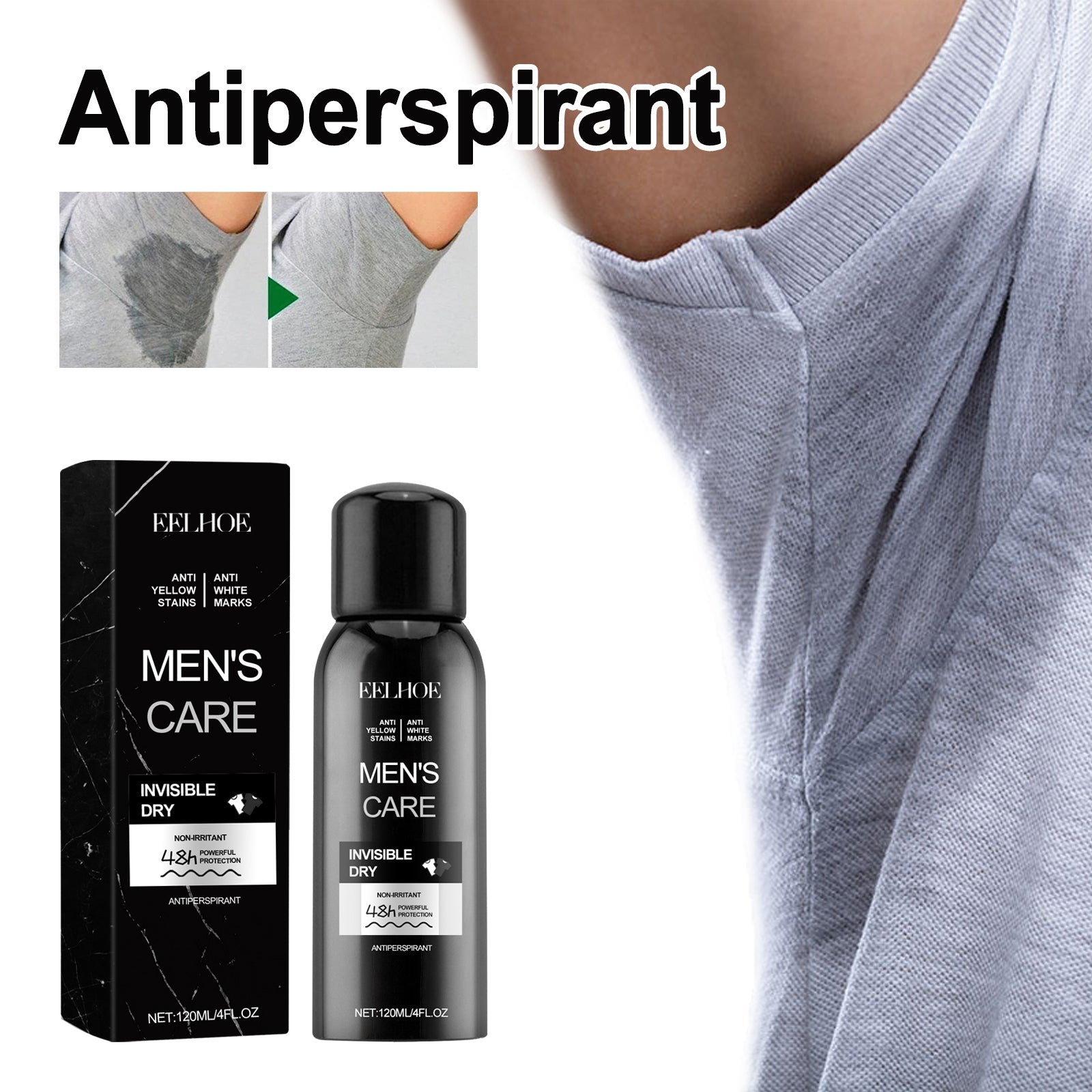 Body Cleansing Antiperspirant, Long-Lasting Sweat & Odor Control, Refreshing Fragrance ,120ml