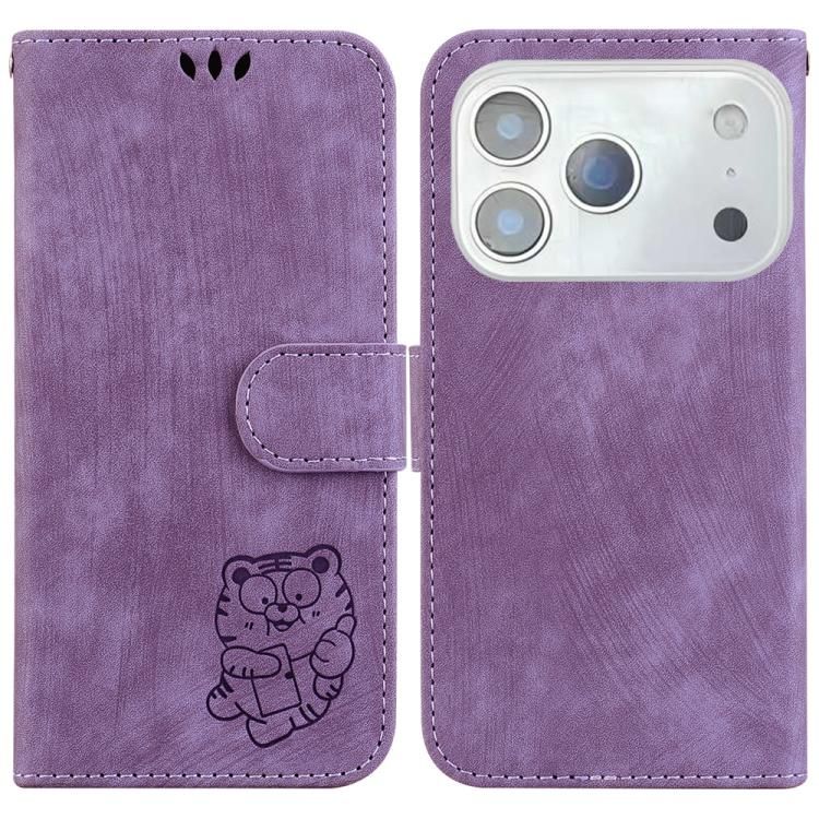 For iPhone 18 Pro Max / iPhone 17 Pro Max Little Tiger Embossed Leather Phone Case