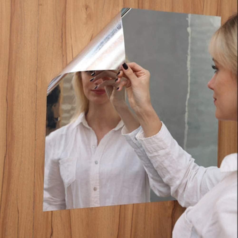 Flexible Mirror Sheets, Mirror Wall Stickers Non Glass Self Adhesive Mirror For Bathroom, Bedroom Dresser zxin