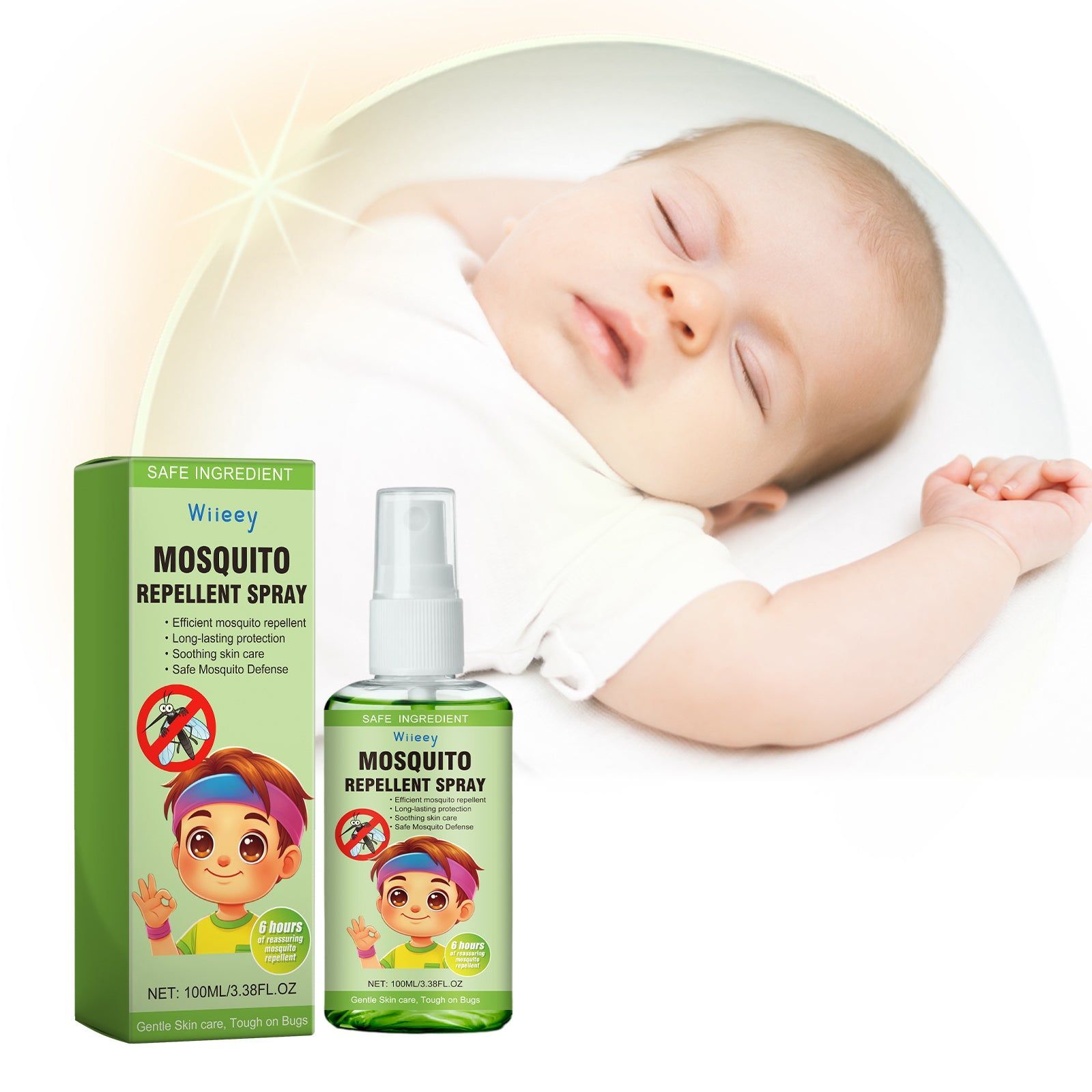 Children's Mosquito Repellent Spray, Summer Cooling, Safe Mosquito Bite Prevention ,100ml