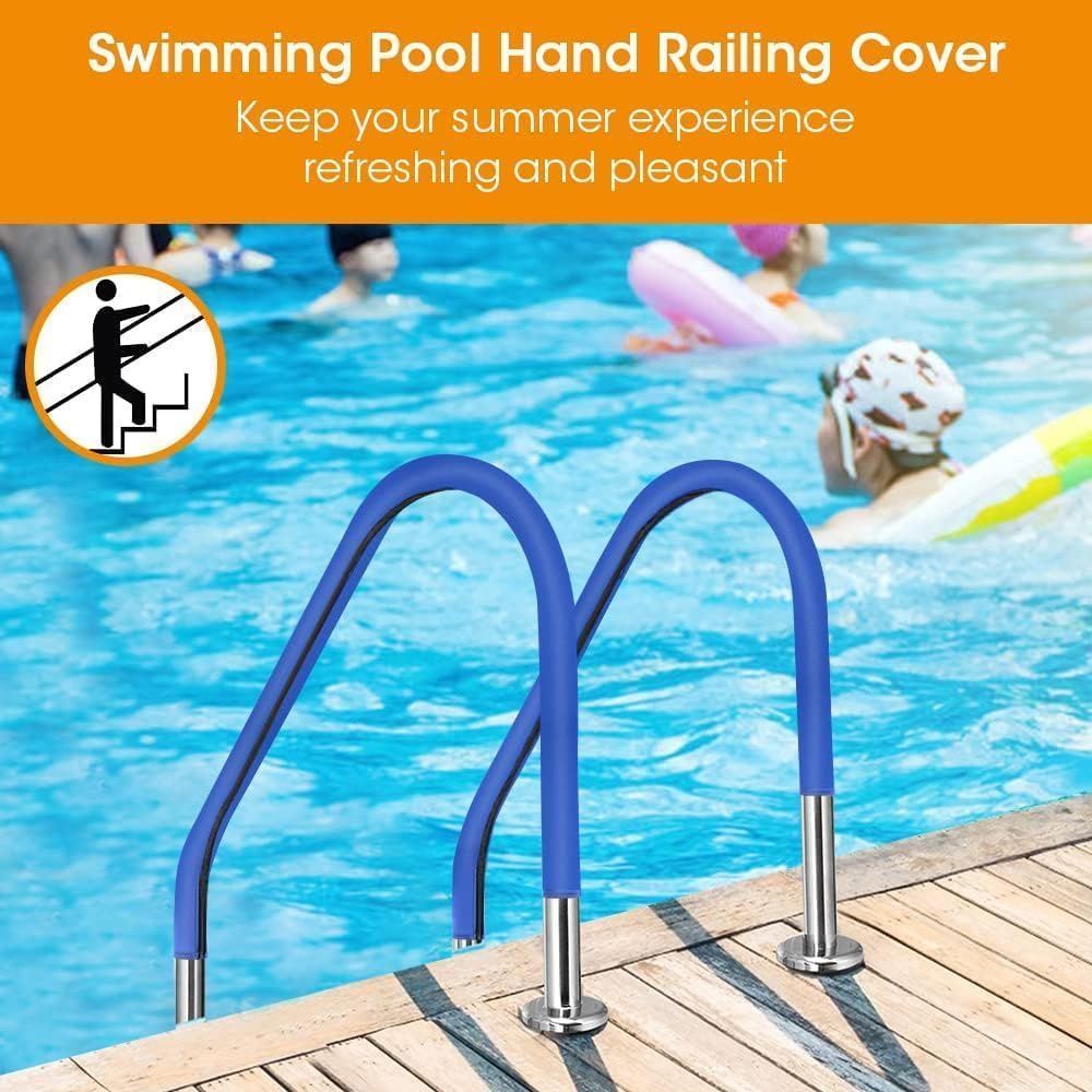 Swimming Pool Handrail Cover 180 cm Swimming Pool Rail Sleeve Handle Protection with Zip