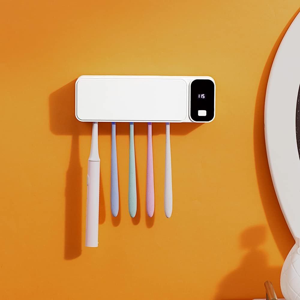 UV Toothbrush Bathroom Toothbrush Wall Mounted Sterilizer Toothbrush Organizer