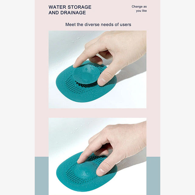 Bathroom Silicone Sink Drain Protector for Floor - Anti-Clog, Waterproof, Easy to Install