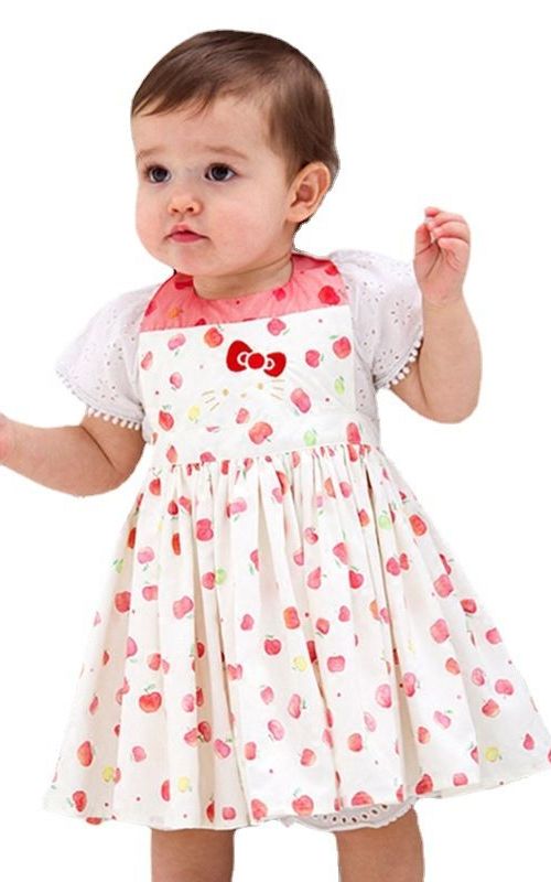 Little Girls Cooking Baking Apron Kitchen Waterproof Bow Aprons Dress