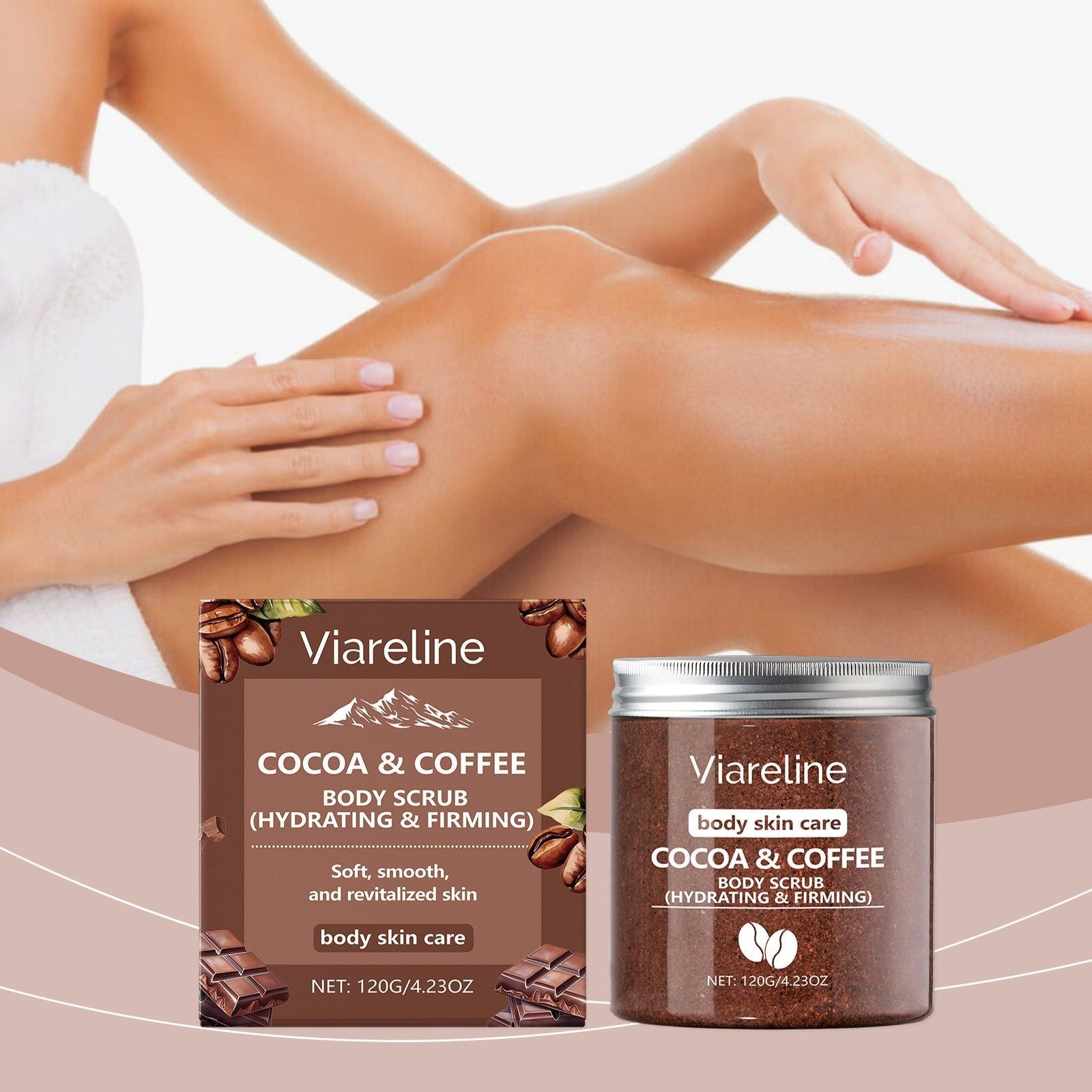 Coffee Body Scrub, Deep Cleansing, Moisturizing, Smooth Skin, Natural Exfoliant ,120g
