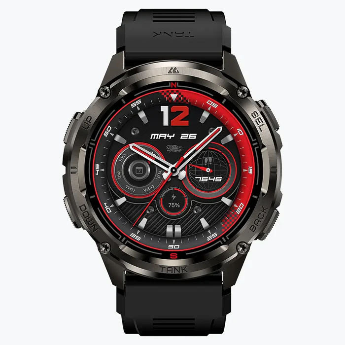 KOSPET Tank T3 Ultra 2 GPS Smartwatch with 1.43” AMOLED Display, Bluetooth Calling, Military Grade & 5ATM Waterproof