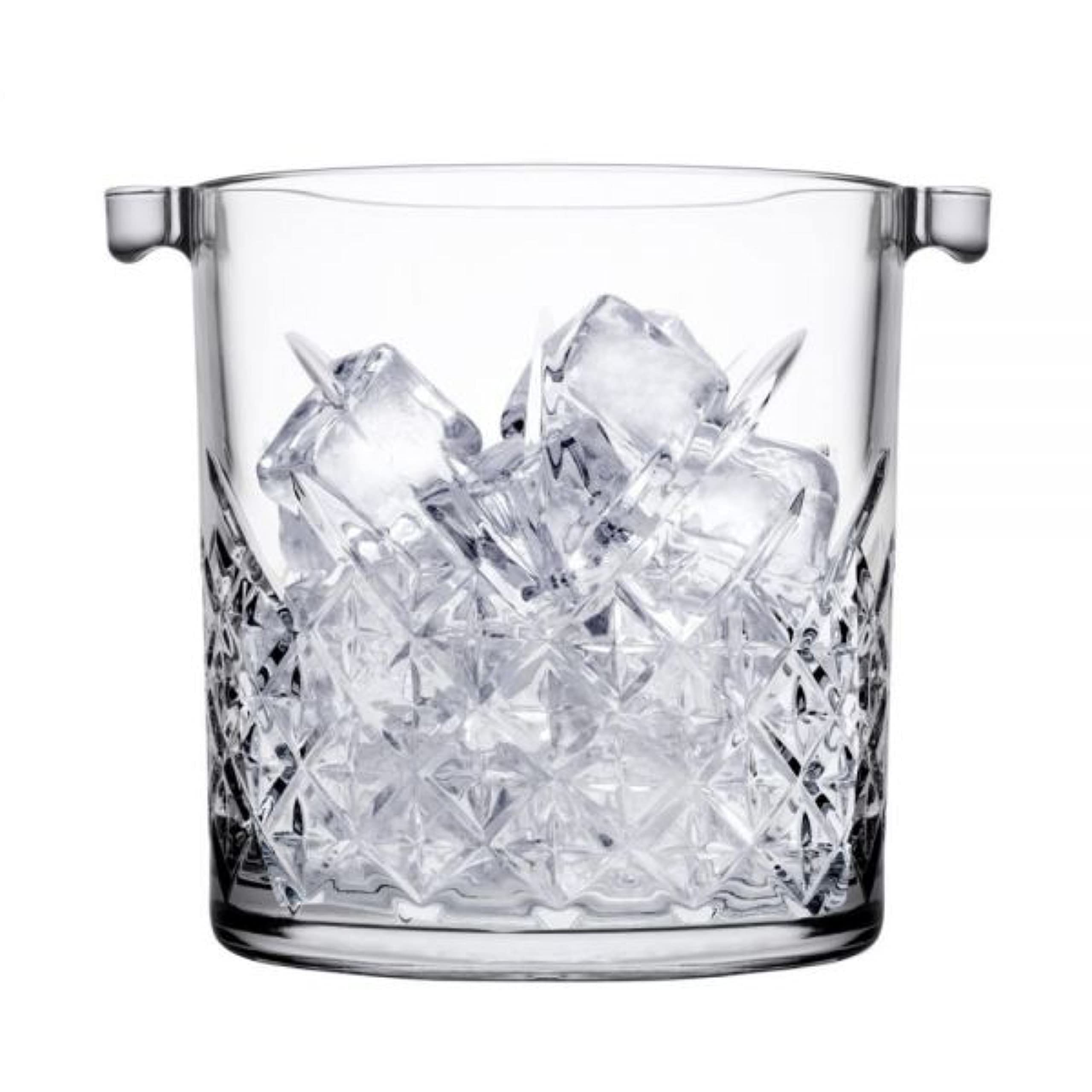 Pasabahce Timeless Ice Bucket With Tongs, 1 Litre