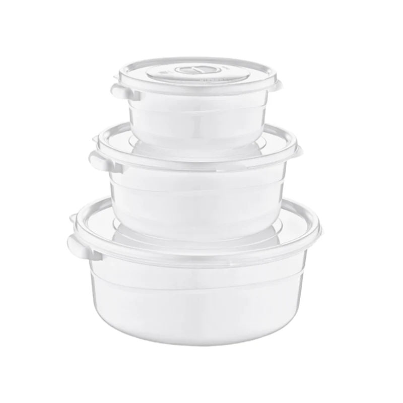 HobbyLife Round Microfresh Pot Set, 3 Pieces, 0.5Litre, 1Litre, 2Litre