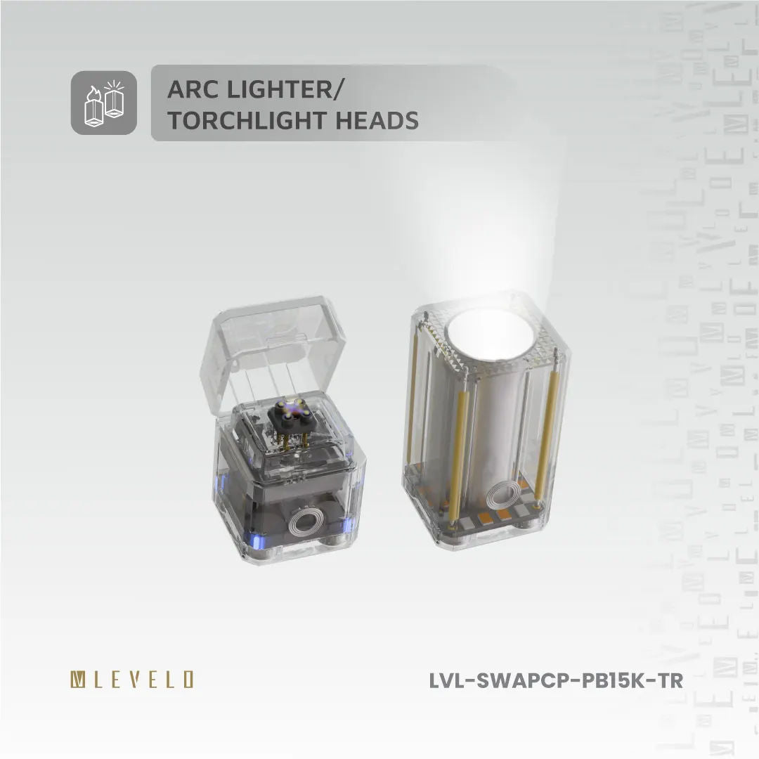 Levelo SwapCell PRO 15000mAh Powerbank With Accessories, Transparent