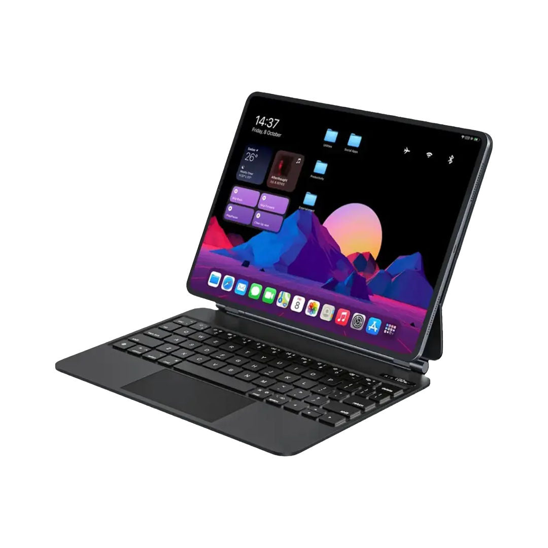 Powerology Smartcase Pro+ Wireless Keyboard Case for iPad 10th Gen, Black