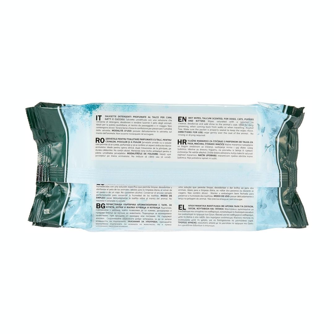 Padovan Petwipes Talco, Dog and Cat Wipes, 40-Pieces