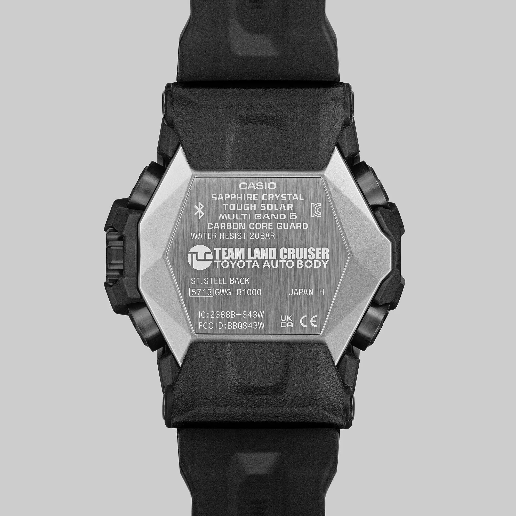 Casio G-SHOCK Master of G MUDMASTER GWG-B1000TLC-1A, Team Land Cruiser Toyota Auto Body Limited Edition Bluetooth Tough Solar Triple Sensor Watch