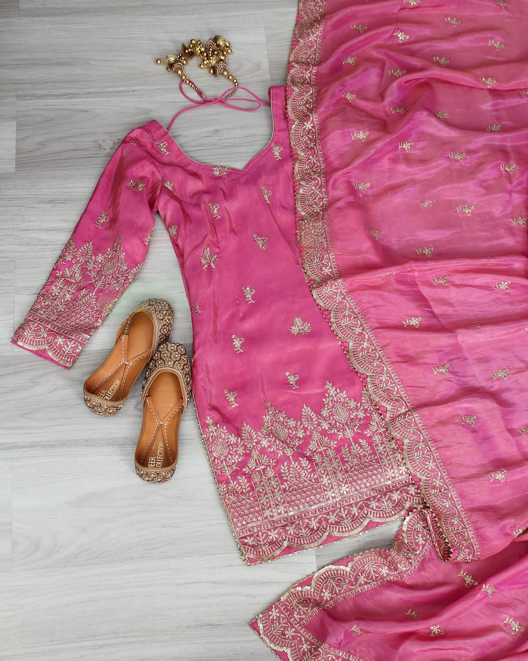 Party Wear Look Pure Heavy Simar Georgette Top Plazzo & Dupatta Set