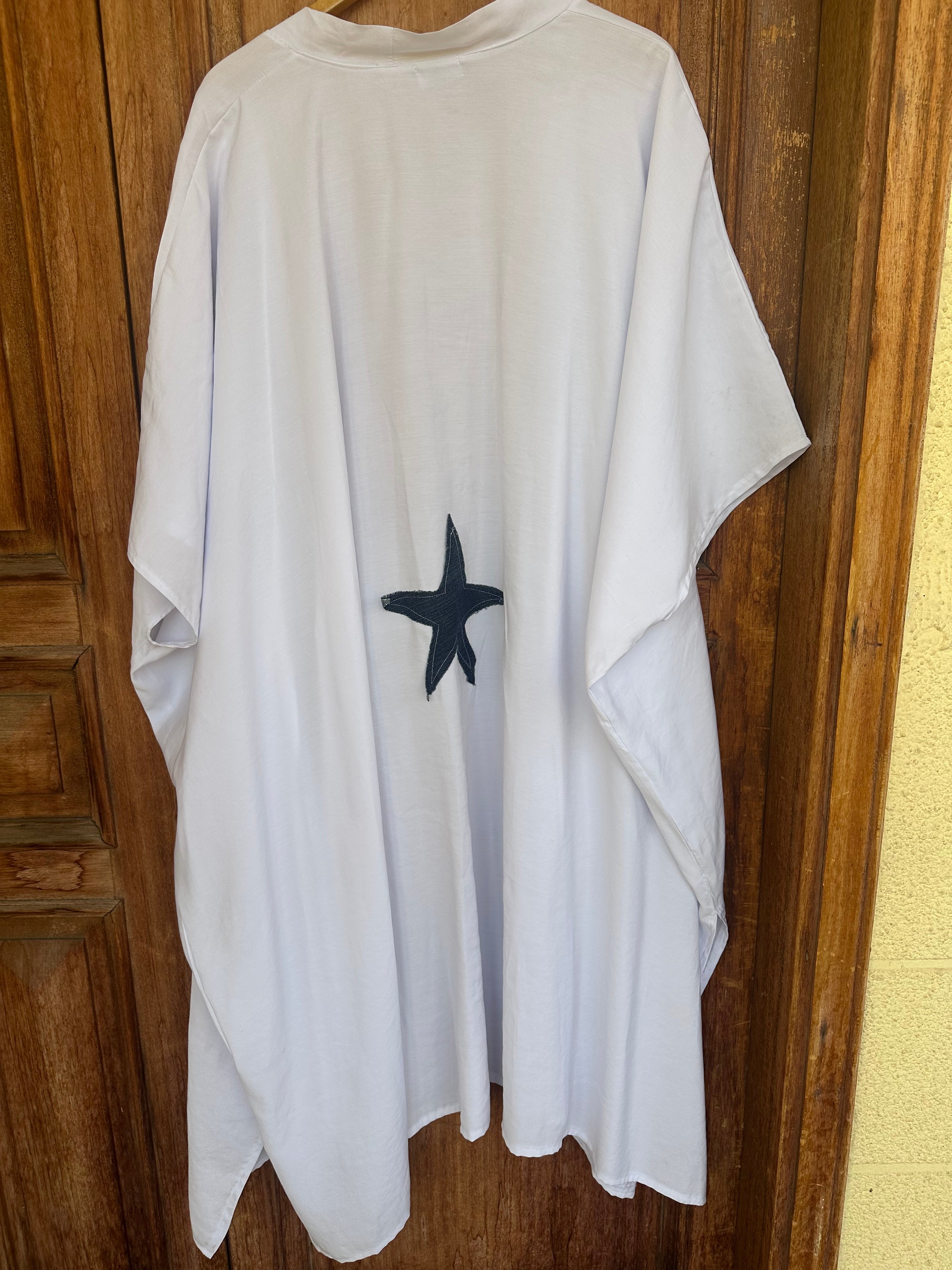 By Rita Raphael Navy Star Kaftan