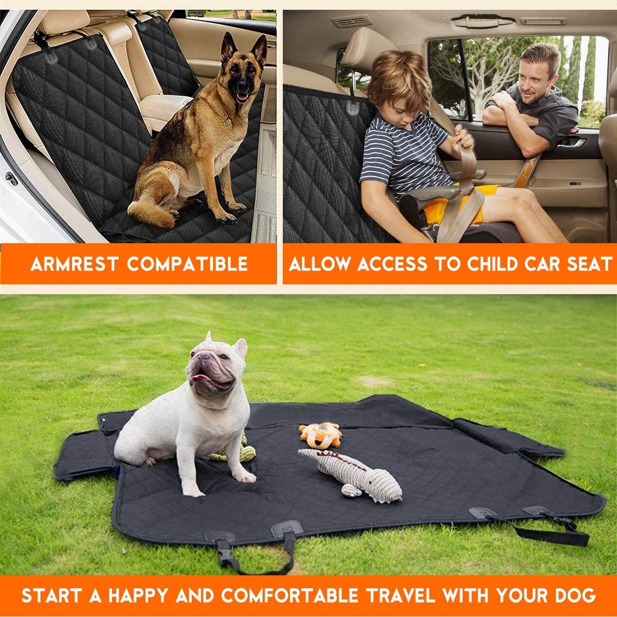 Pet Car Seat Cover Dog Rear Seat Cover Car Seat Protector Waterproof Scratch Mud Guard