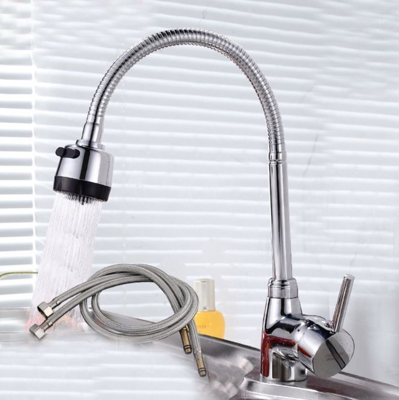 Kitchen Faucet Head, Style:Hot & Cold Water+60 cm Tube Hot & Cold Water+60 cm Tube
