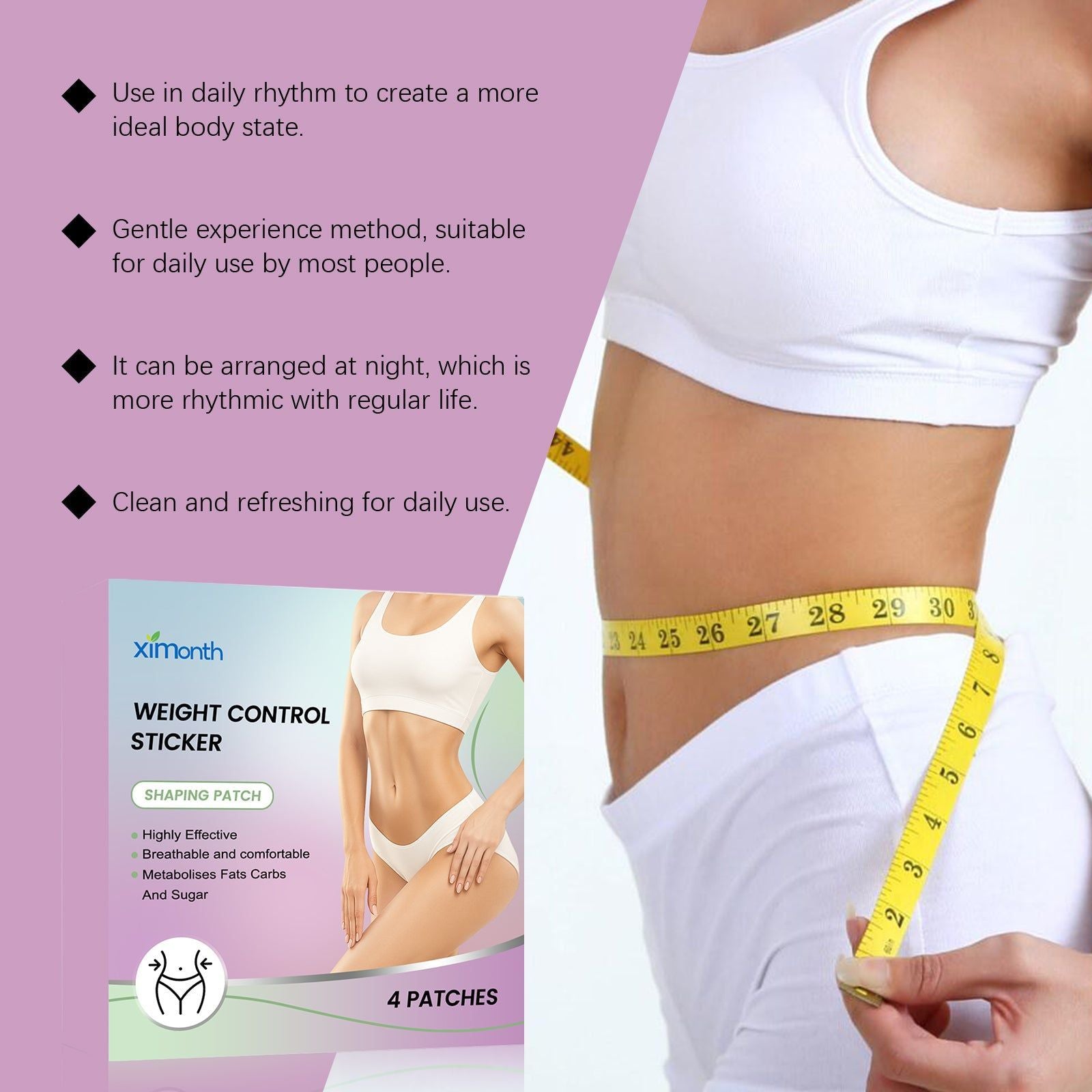 Body Care Patch, Skin Lifting, Daily Skin Rejuvenation, Easy to Use ,4pcs