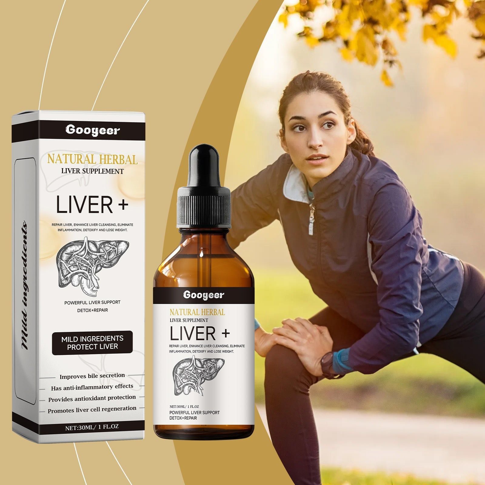 Natural Herbal Liver Support, Body Care, Detox, Fat Digestion, Immune Boost ,30ml