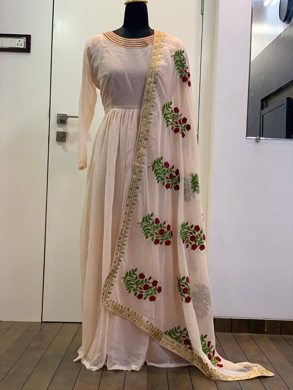 Fab Zone Party Wear Designer Gown, Pent And Beautiful Dupatta For Women