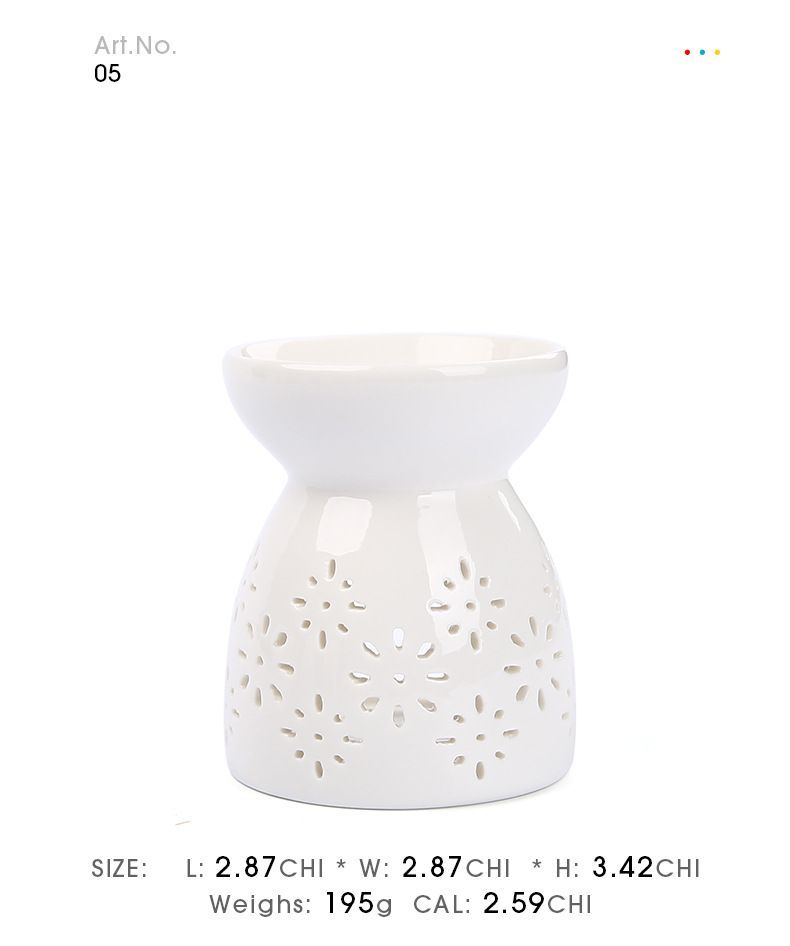 Ceramic Oil Burners Aromatherapy Essential Oil Candle Holder Night Fragrance Lamp