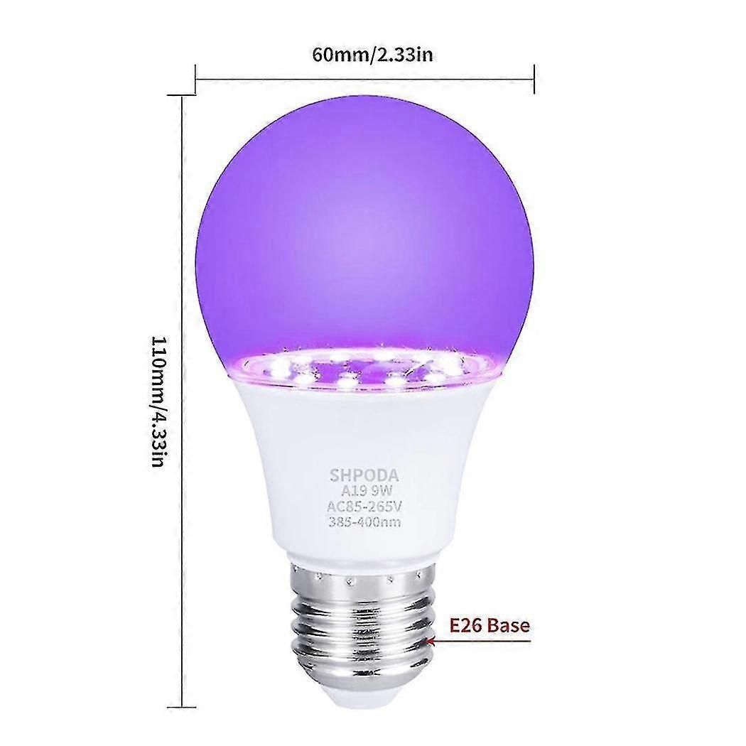 3pcs 10w Ultraviolet Uv Bulb Fluorescent Detection Uv Lamp Black Light Blue Lamp E26 110v 220v For