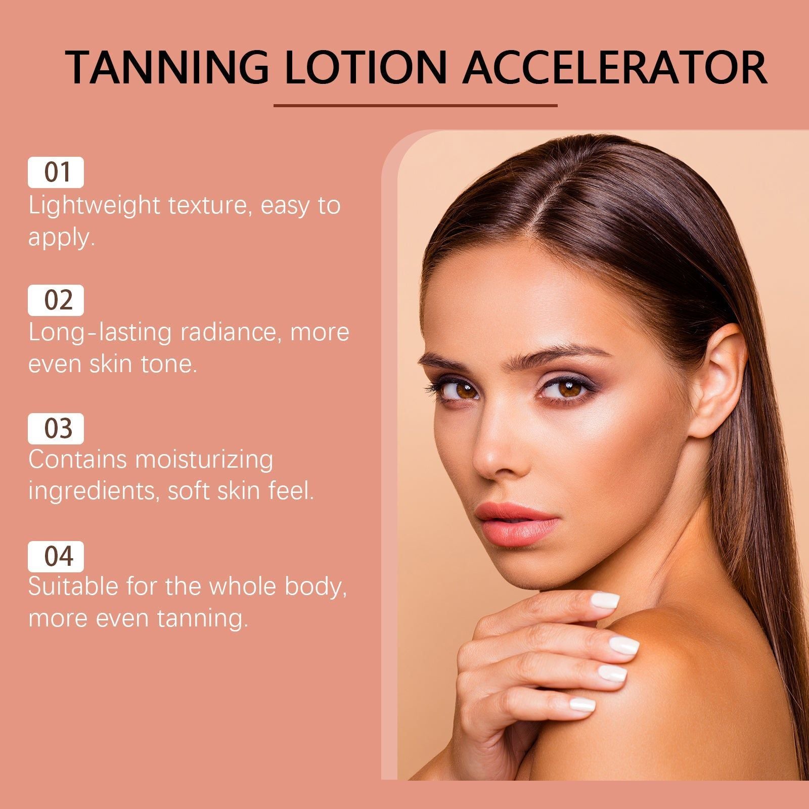 Black Body Lotion, Daily Brightening Moisturizer, Natural Tan, Skin Care ,100ml