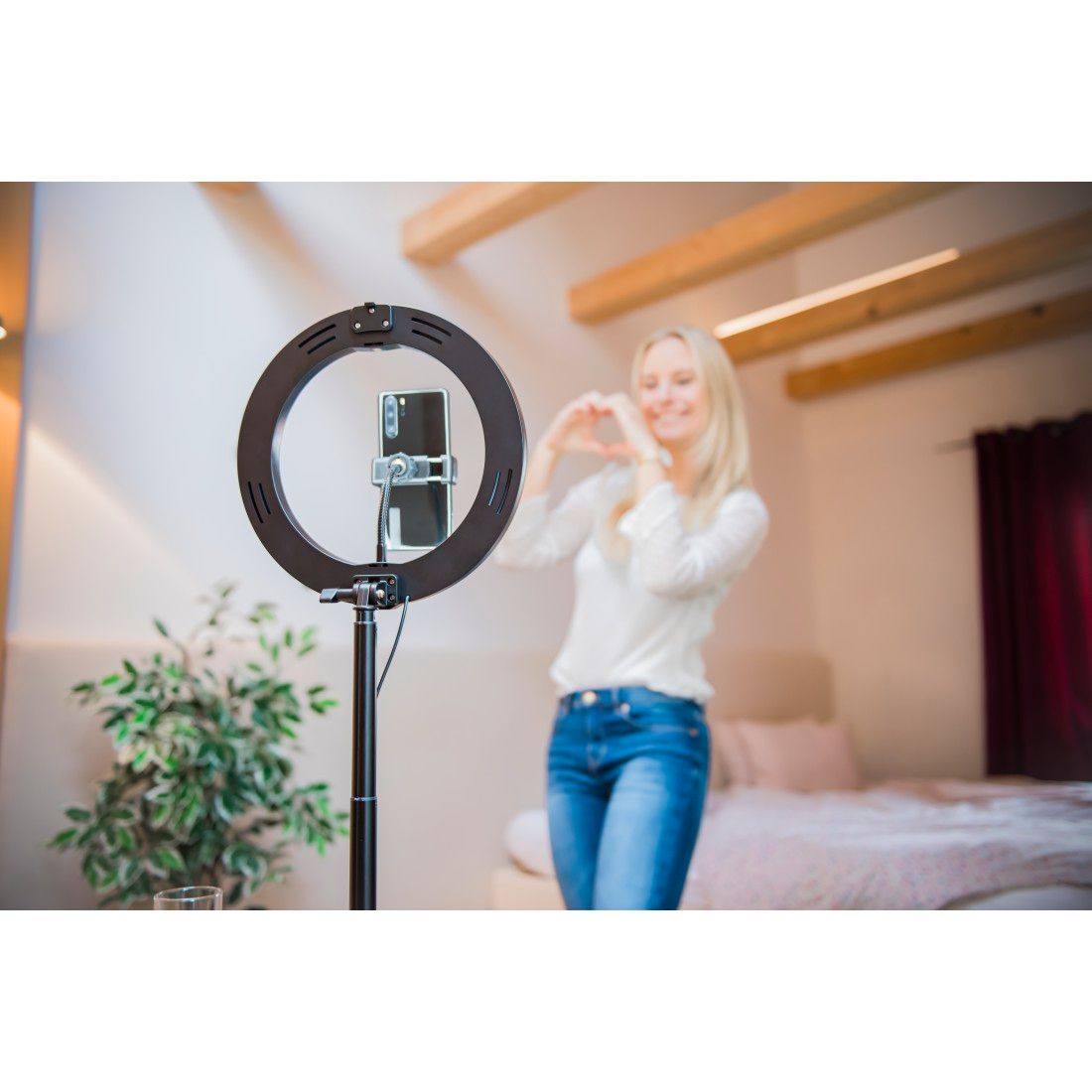 HAMA 4642 SPOTLIGHT102 LED RING LIGHT, FOLDABLE, 10.2"