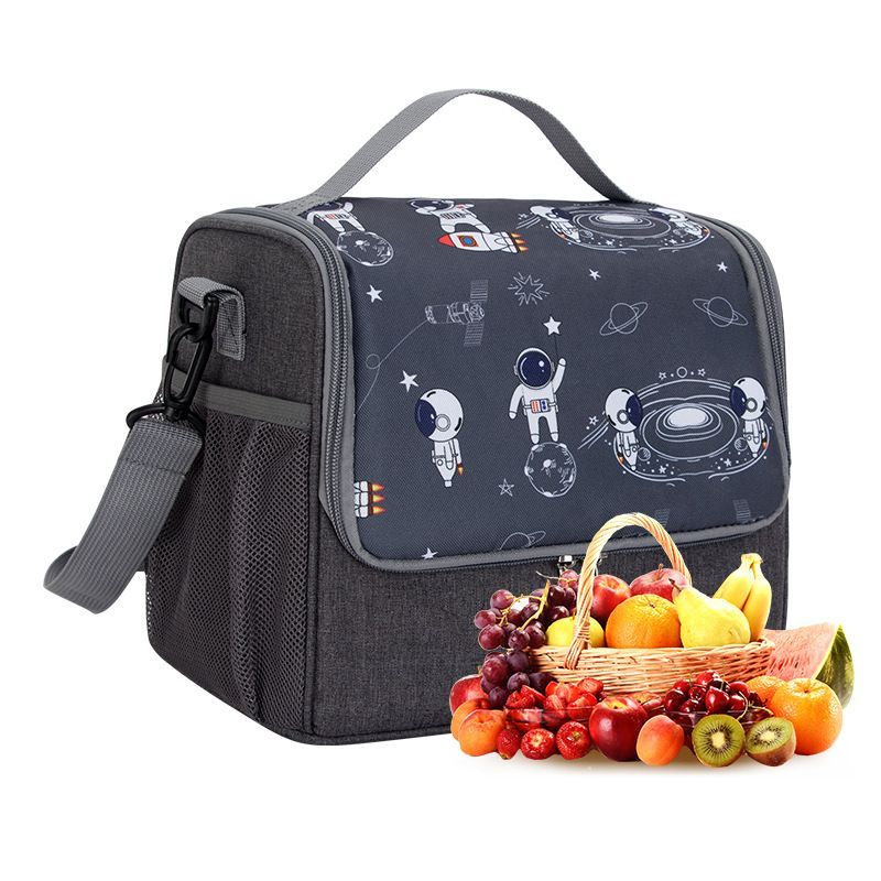 Space Theme Insulated Lunch Bag with Shoulder Strap