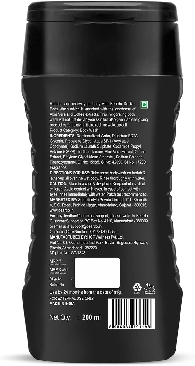 Beardo DeTan Bodywash for Men 200ml