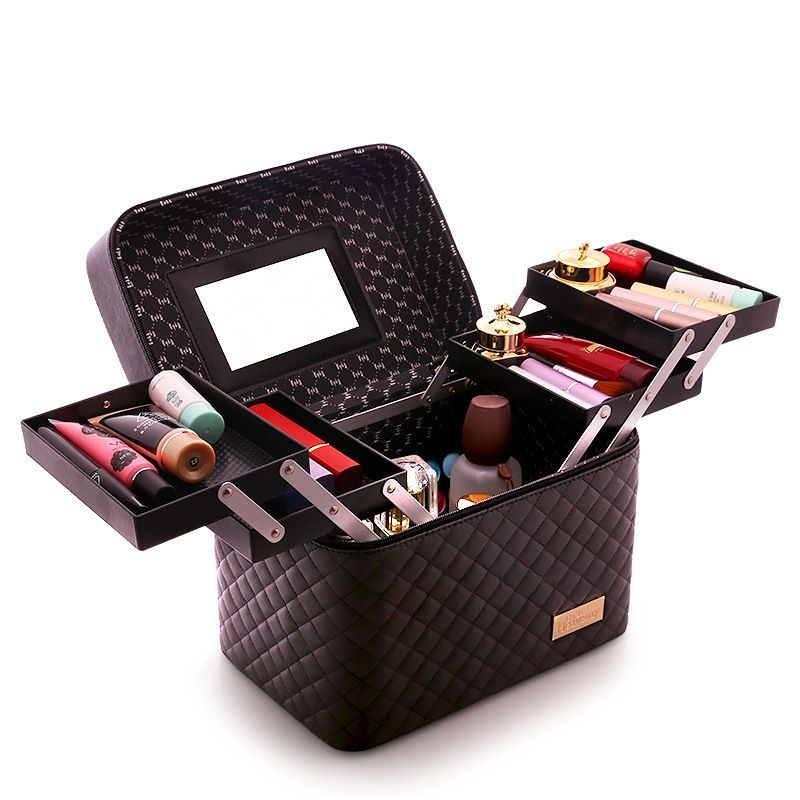 Large Makeup Train Case with Mirror