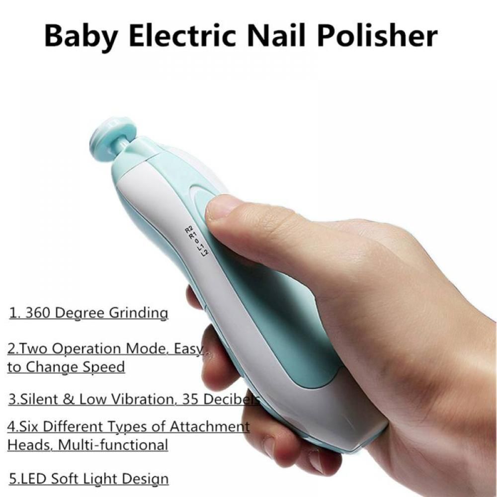 Electric Baby Nail Trimmer Infant Nail Clipper Kit Safety Mute Manicure Tools For Newborn