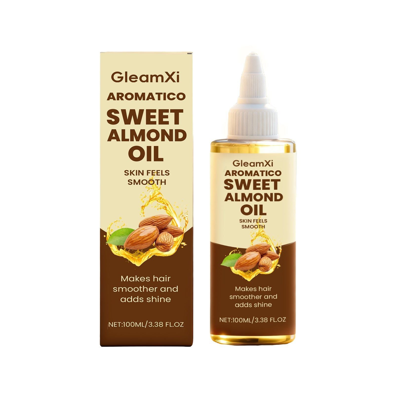 Almond Body Oil, Hydrating, Nourishing, Gentle Skin Care, Refreshing Moisturizer ,100ml