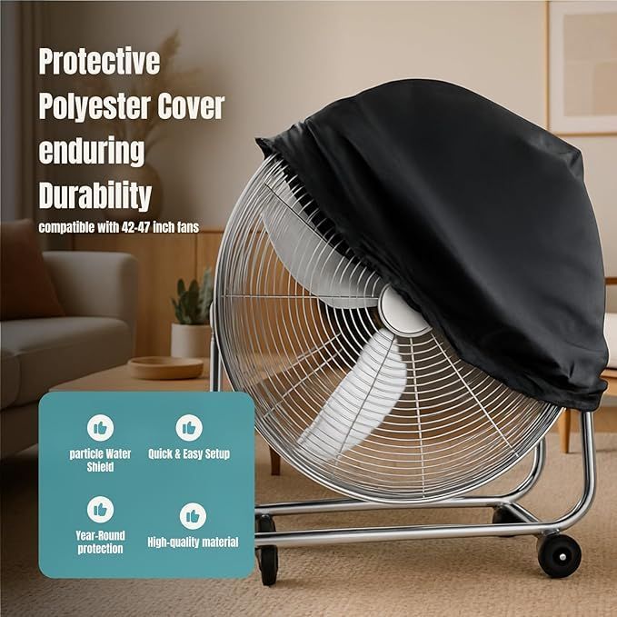 Industrial Fan Cover Waterproof Washable Outdoor Floor Fan Cover Protector