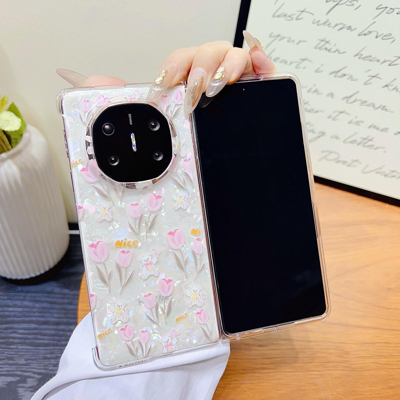 Flower Pattern PC Case For Huawei Mate X6