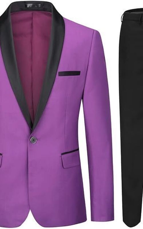 Purple Designer Stylish Party Wear Suit for Men wedding groom suit Gift For Him