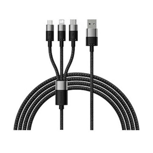 كابل USB 3 في 1 من BASEUS مع Type-C Lightning Micro 3.5A 1.2M