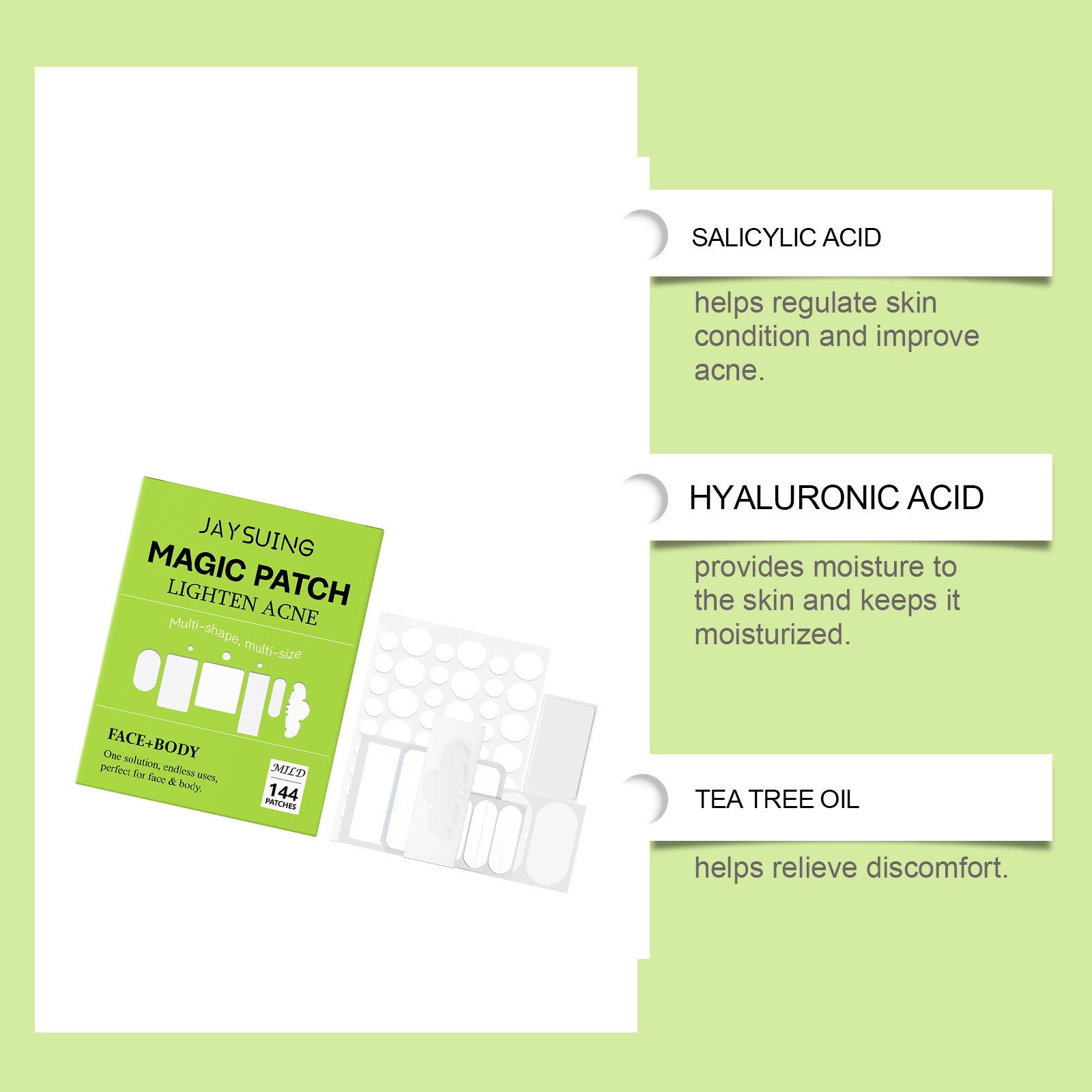 Clear Acne Patches for Facial Care, Fading Blackheads, Moisturizing, Gentle Skin Repair ,144pcs