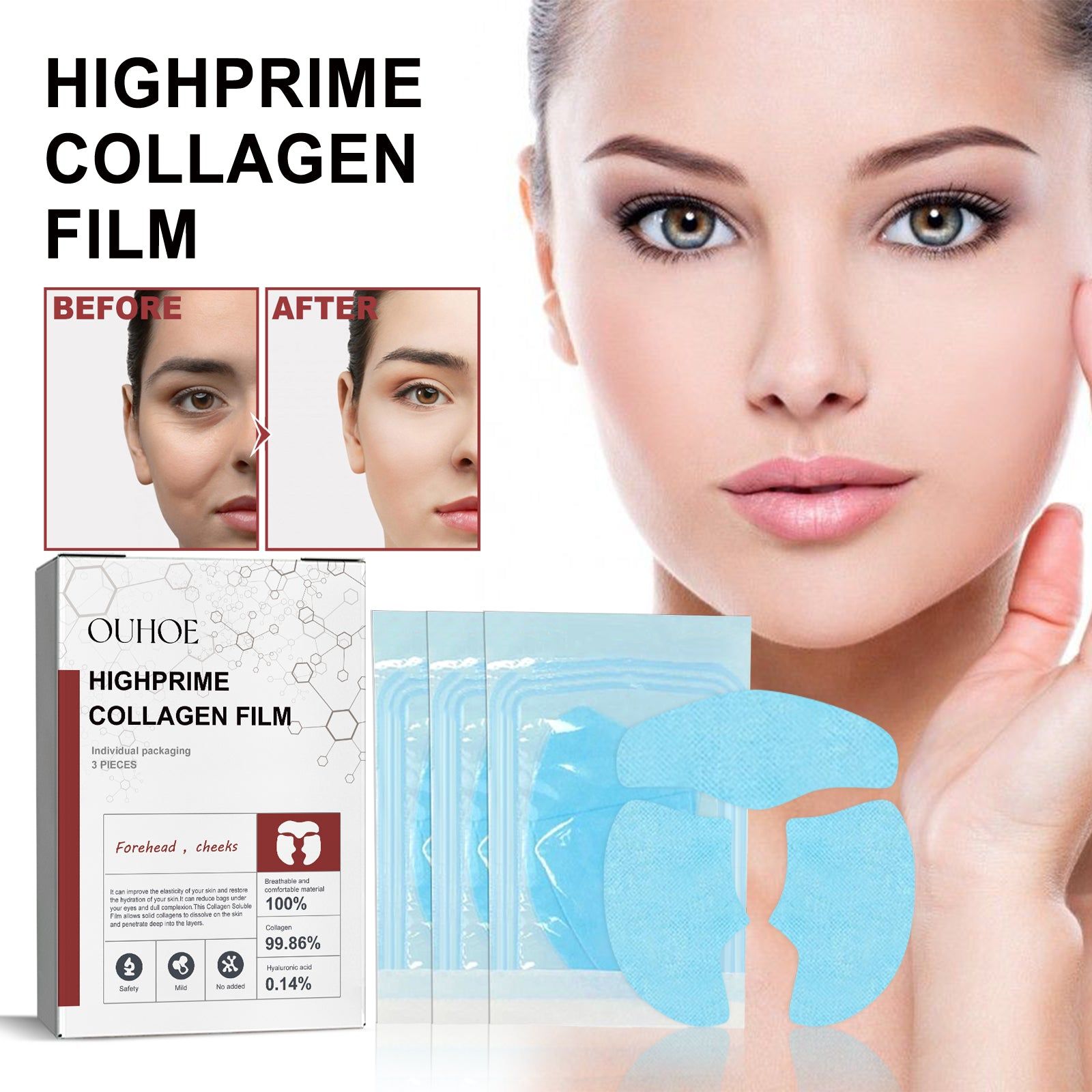 Collagen Eye Mask Set, Lighten Wrinkles, Tighten Skin, Hydrate & Nourish ,1set