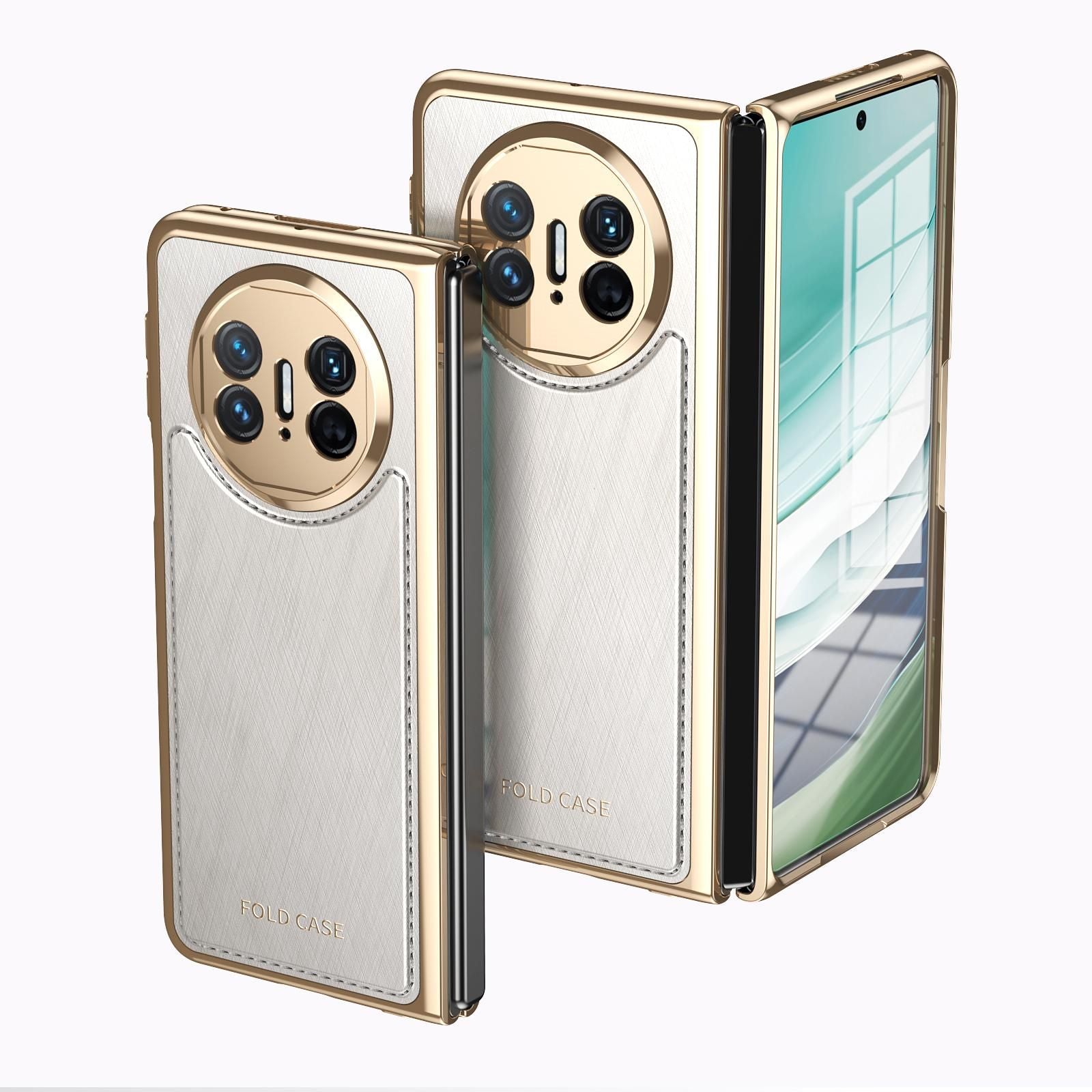 Plating Silver Brocade Case For Huawei Mate X5