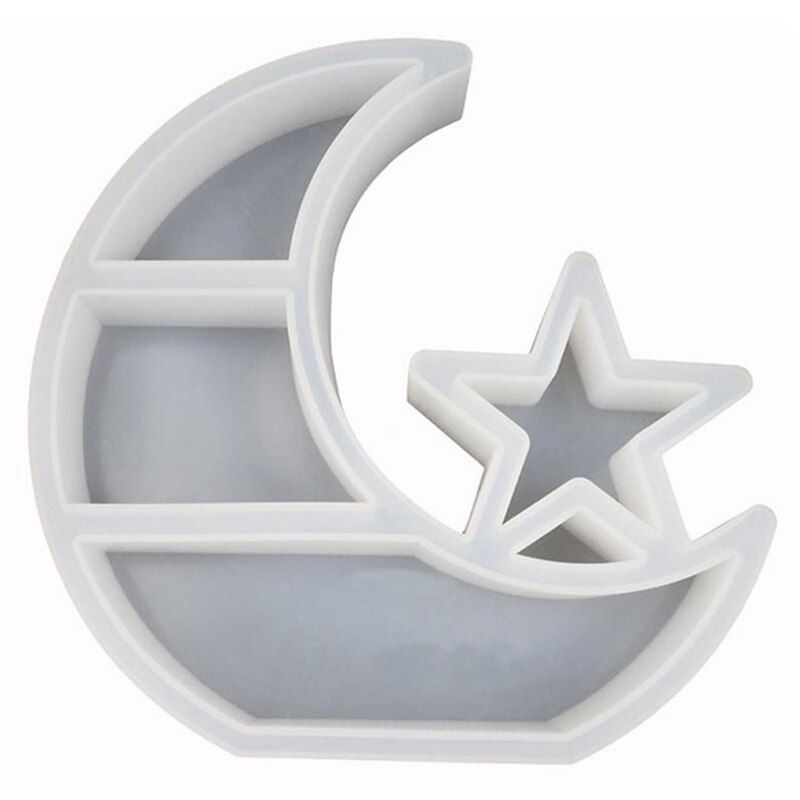 Moon Star Shelf Jewelry Organizer Crescent Silicone Mold Crystal Display Tray DIY Crafts