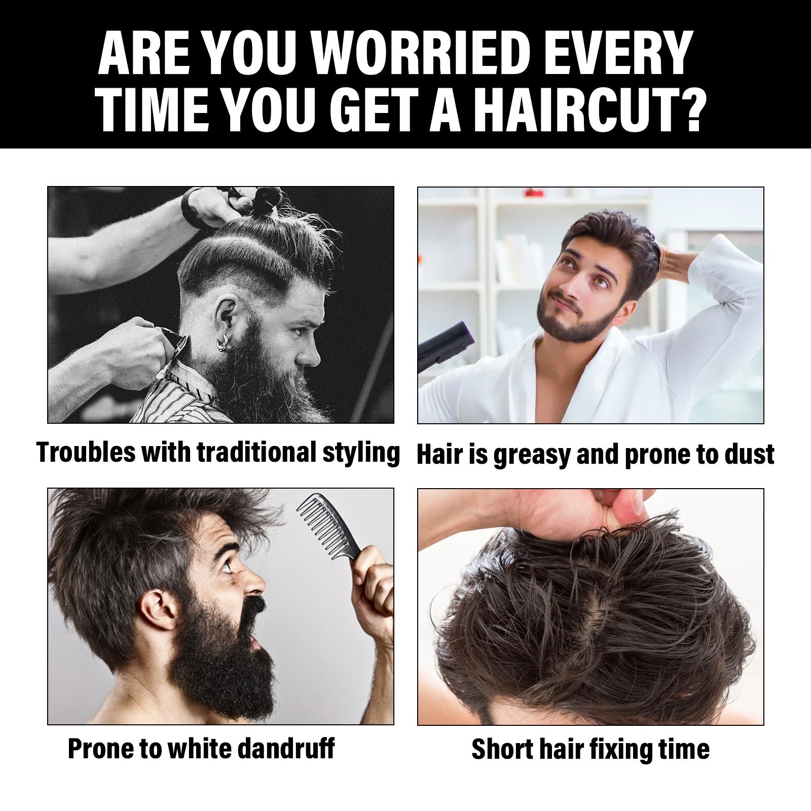 Control Pomade, Long-Lasting Stable Hair Wax for Men, Hydrating, Strong Hold ,100g