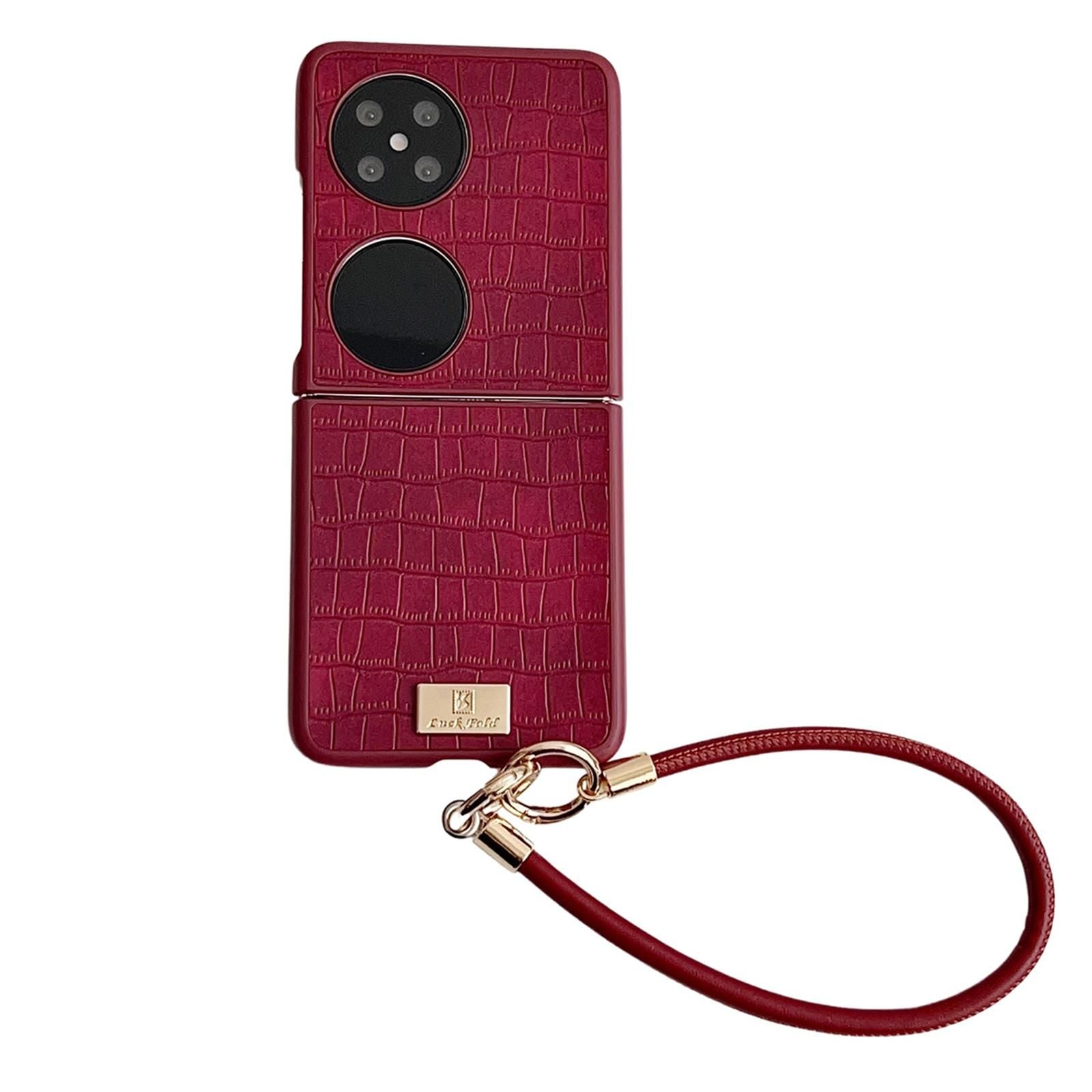 Crocodile Texture Strap Case For Huawei Pocket 2