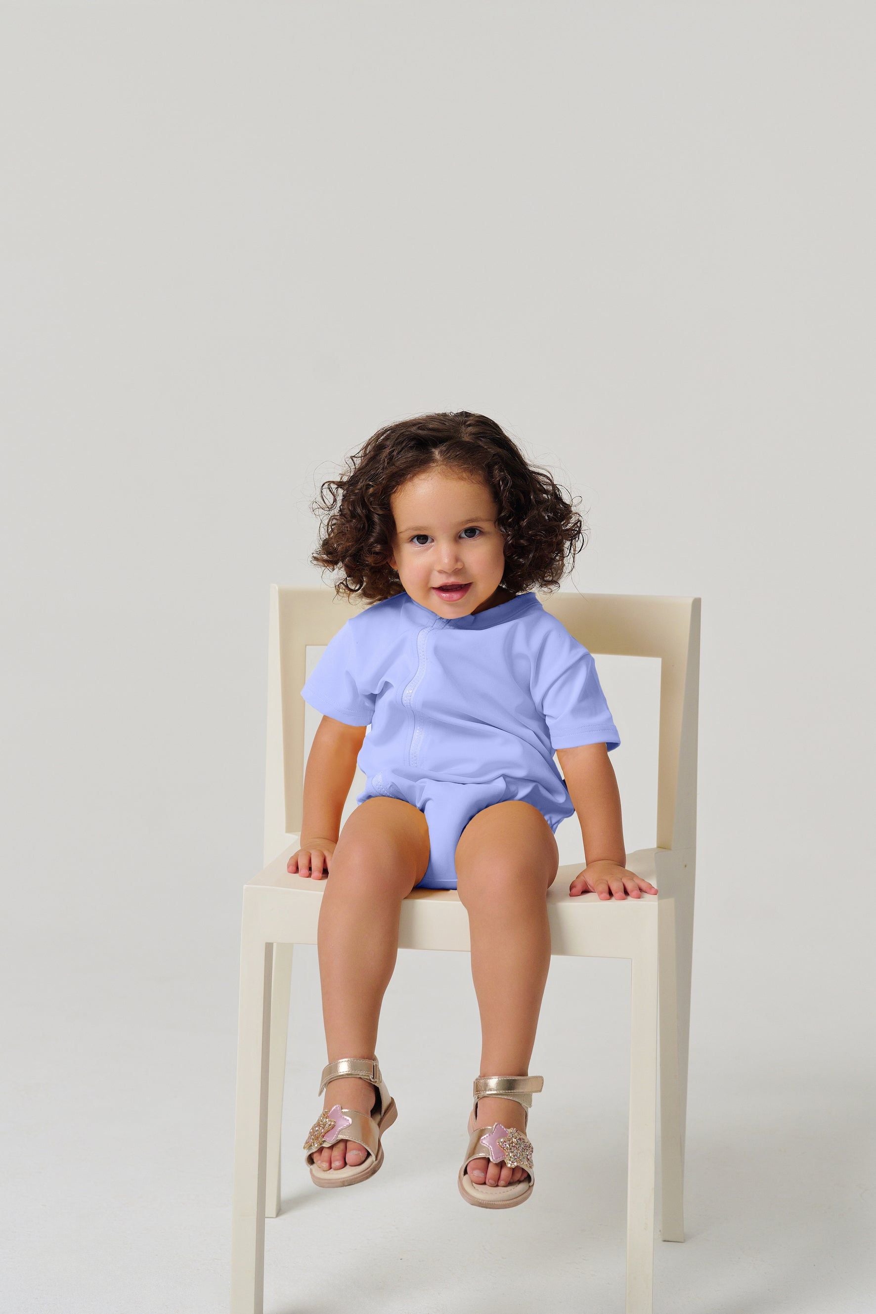 بدلة رومبر كلاسيكية للأطفال من ماركة MULU - أزرق فاتح