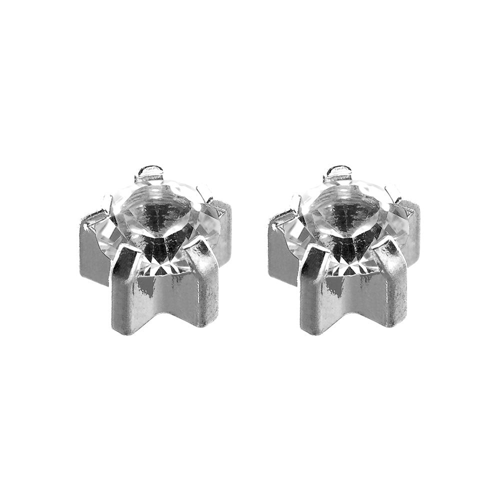 Caflon Singles Clawset Crystal April White Stainless Earring, 1Pc