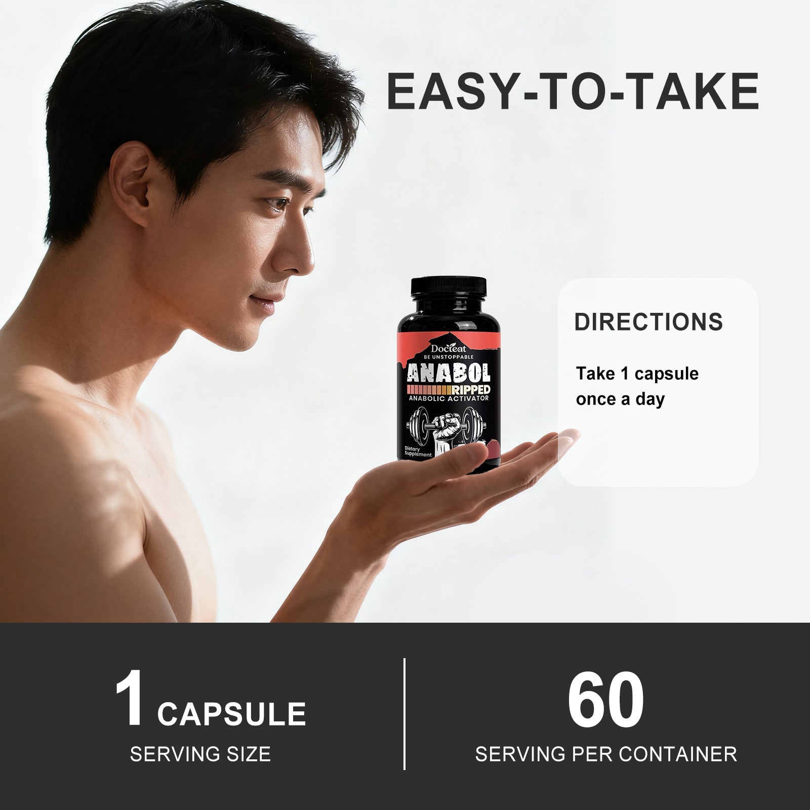Boost Muscle Energy Support Capsules for Body Care, Enhance Fitness & Performance ,60 capsules
