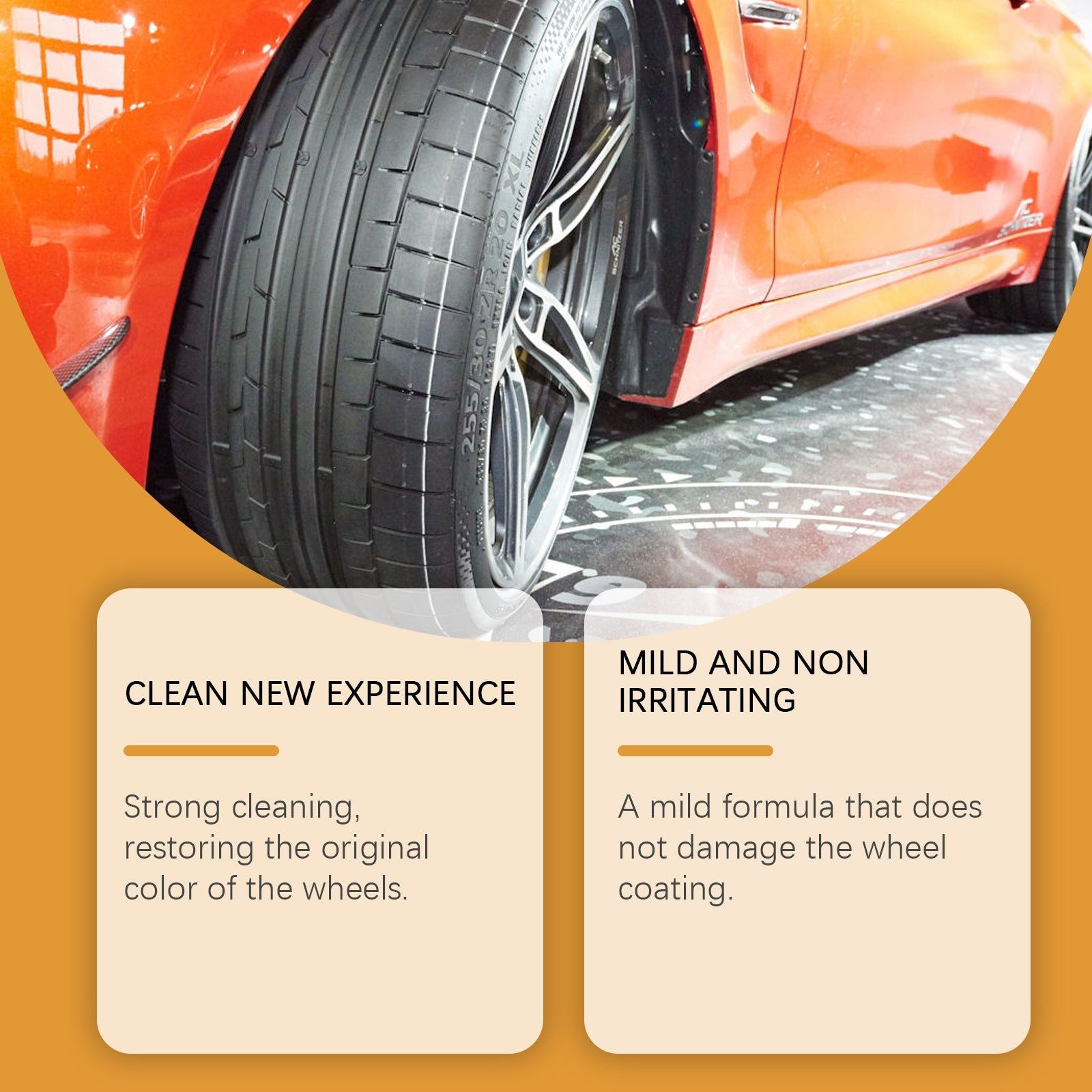 Car Tire Cleaner, Deep Cleaning, Eco-Friendly, Easy to Use, Restores Shine ,100ml
